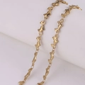 Golden dolphin-shaped link chain made of stainless steel for DIY jewelry necklace - Dolphin / Gold