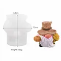 Moule gnome en silicone avec tournesol, 8,4cm de haut, pour bricolage et bougies DIY - Gnome citrouille d'Halloween