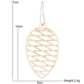 Wooden cutout bell ornament with twine hanger, 10x6cm natural wood Christmas DIY decoration - Pine Cone Style