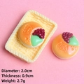 Miniature en résine de dorayaki chat avec garniture au thé vert pour loisirs créatifs - Pain Matcha aux Haricots Rouges