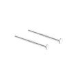 Coppia minimalista di orecchini a lobo in argento sterling S999 finitura lucida - Argento puro S999 / Argento 1,5 mm