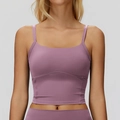 Débardeur de yoga pour femme en mauve élégant avec bretelles doubles et coupe sport - S / Violet Gris Moyen