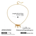 Collana in acciaio inossidabile placcato oro 18k, gioielli impermeabili e anallergici - Stile Ciondolo Cerchio Multi-anello (JDN0105002)