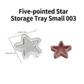 Star-shaped silicone mold for resin tray with moon and star celestial relief patterns - Star Tray-Small / White Silicone