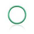 Braccialetto rigido verde lucido con finitura metallica e superficie liscia su sfondo bianco - Bracciale rigido liscio verde (30005)