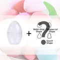 Makeup spons set met waterdruppel en schuine vormen in diverse zachte macaron kleuren - Willekeurige Kleur - Basis Eierschaal