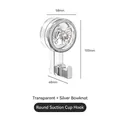 Transparent round suction cup hook with decorative silver bow for kitchen and bathroom - Silver Bowknot / Clear