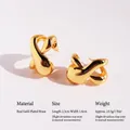 Polished gold plated brass twisted hoop earrings, dimensions 2.3cm by 1.6cm - Twisted Infinity Style (Special One)