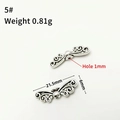 Tibetan silver angel wing bead spacer for DIY jewelry making, 21.5mm retro alloy wings - 5#