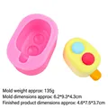 Pink silicone popsicle mold for handmade candles, soaps and chocolate making crafts - Double Dot Design (1#B1133) / Pink