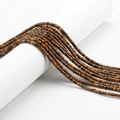 DIY jewelry 2x4mm tube beads in brown and black natural stone for handmade bracelets - Tiger Eye Stone Bracelet