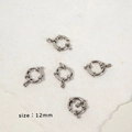 Set di cinque chiusure a molla nautiche in argento 12mm per la creazione di gioielli fai-da-te - Chiusura a Molla 12mm