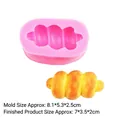 Rosa Silikonform für Brotspiralrollen für Fondant und DIY-Handwerk mit Maßen - B223 / Rosa
