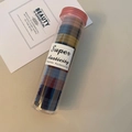 Set di 30 elastici per capelli senza cuciture colori Morandi in bottiglia trasparente - #4 Serie Scura
