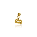 18K gold plated stainless steel Aquarius zodiac pendant charm for DIY jewelry making - Aquarius / Gold