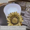 Stampo in silicone a girasole per fai da te in resina con trame di petali dettagliate - Stile 2 senza foro - Trasparente