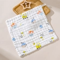 Soft cotton baby washcloth featuring cartoon fox and space ship patterns - Planet Party