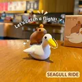 Niedliche Capybara-Figur auf einer weißen Ente aus Harz mit Produktverpackungsbox - Möwenreiter