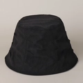 Detailansicht eines schwarzen Anglerhuts aus Cord mit feiner Rippstruktur und Stofftextur - M (56-58cm) / Schwarz