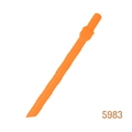 Flexible orange silicone straw with spiral texture and cute bear head topper decoration - Orange
