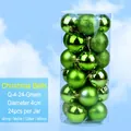 Boules de Noël vertes 4cm lot de 24 avec finitions brillantes et mates - 4cm (Ensemble de 24) / Vert