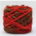 Lana gruesa de chenilla roja y marrón para tejer bufandas y manualidades DIY - Café Rojo Ladrillo (35)