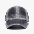 Berretto da baseball in denim lavato grigio scuro vintage con tessuto traspirante - Regolabile / Grigio Scuro Lavato (25A288)