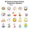 Set di 20 tatuaggi temporanei pasquali per bambini con coniglietti e uova colorate - W Set di Adesivi per Tatuaggi di Pasqua (20 Fogli)