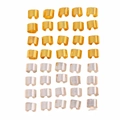 Set of gold and silver U-shaped metal cuffs for dreadlocks and hair braids accessories - 20 Pieces Set / Gold & Silver Mixed