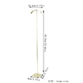 Dettaglio espositore in metallo dorato alto 60,5 cm con base 8x8 cm per borse e gioielli - Grande / Oro