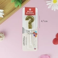 Golden question mark birthday candle with matte finish and 4.7cm dimensions for cake decor - Blister Pack-Large / Gold