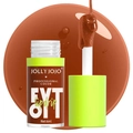 JOLLY JOJO clear lip oil with yellow-green cap and 4ml bottle in high gloss finish - 07# Caramel Orange