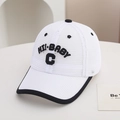 Dettaglio cappellino da baseball in mesh bianco con ricamo nero HI-BABY da bambino - 54cm (3-8 anni) / Bianco