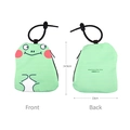 Cute green frog cartoon coin purse and earphone bag with adjustable lanyard, 14.5x13cm - Frog