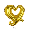 18 inch golden heart-shaped foil balloon with hook design for wedding decoration - 18 Inch Gold Hook Heart