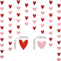 Ghirlanda di cuori rossi e rosa decorativa lunga 1,5m con 10 pezzi per matrimoni - 1.5m 10 pezzi