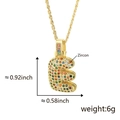 Letter E gold pendant necklace with colorful zircons on a delicate chain - Letter E