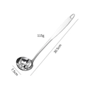 RVS 304 schuimspaan met een lange steel van 30,5 cm en een kopdiameter van 7,5 cm - Middelgrote schuimspaan