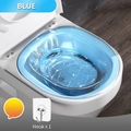 Transparent blue sitz bath for toilet with hanging hook for maternal postpartum care - [PP] Transparent Blue + Hook