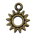 Ciondolo sole in lega bronzo antico per gioielli fai da te collane e bracciali - Pendaglio Sole 12x15mm