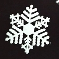 White plastic snowflake ornament with classic hexagonal design for holiday decorations - 2.5cm Soft White Snowflake (10pcs)