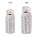 Sparkling rhinestone stainless steel tumblers in 6oz and 8oz sizes with silver lids - 180ml (6oz) / AB Color