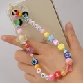 Cordon de téléphone perlé fait main avec lettres LOVE et breloques en acrylique - ZSZC17-Style Forme Lettres LOVE Multicolore