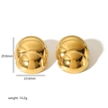 Goldene Kokon-Ohrringe aus Edelstahl mit Maßen 29,8x23,6 mm und 14,2 g Gewicht - Gold