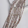 Natural earth-tone shell heishi beads in brown and purple for DIY jewelry making - 4mm / Coffee Purple