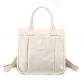 Borsa a tracolla multifunzionale bianco sporco minimalista con grande capacità e cinghie - Bianco Sporco