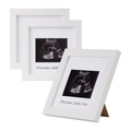 Cadre photo échographie bébé en bois blanc avec l'inscription Precious Little One - 18.3x18.3cm / Blanc