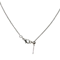 Adjustable silver ball chain necklace with lobster clasp and silicone slider bead - White Gold Plated Ball Universal Chain 46cm