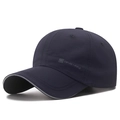 Berretto da baseball blu scuro traspirante ad asciugatura rapida con logo laterale - Tessuto Completo / Blu navy