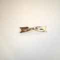 Elegant gold bow hair clip made of polished zinc alloy for women hair styling - Gold Bow Tie Style